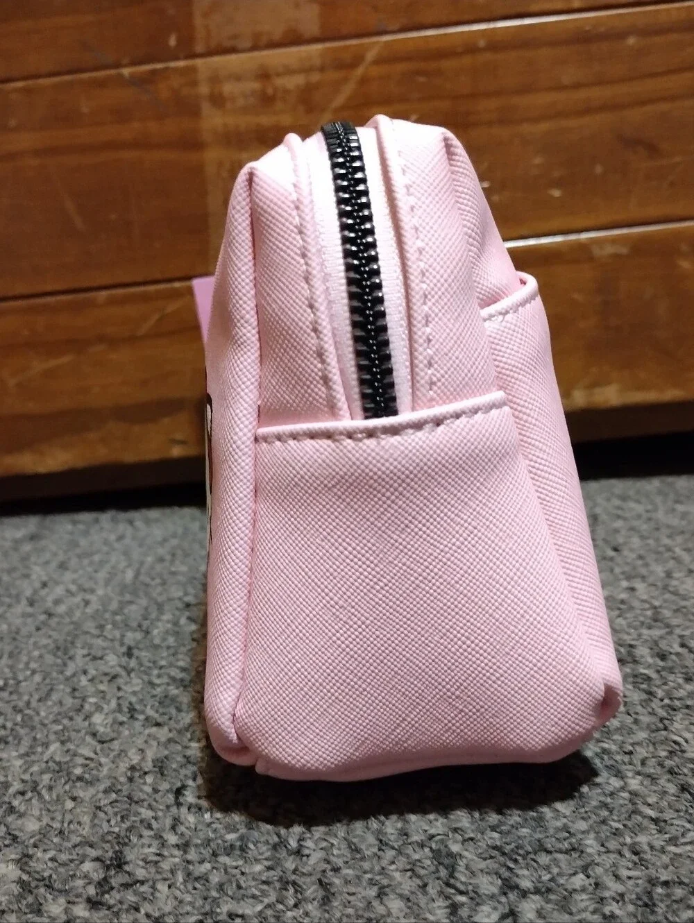Impressions Hello Kitty Pink Leather Cosmetic Pouch with Bow Graphic